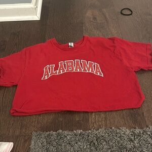 Alabama Crimson Red Crop Top